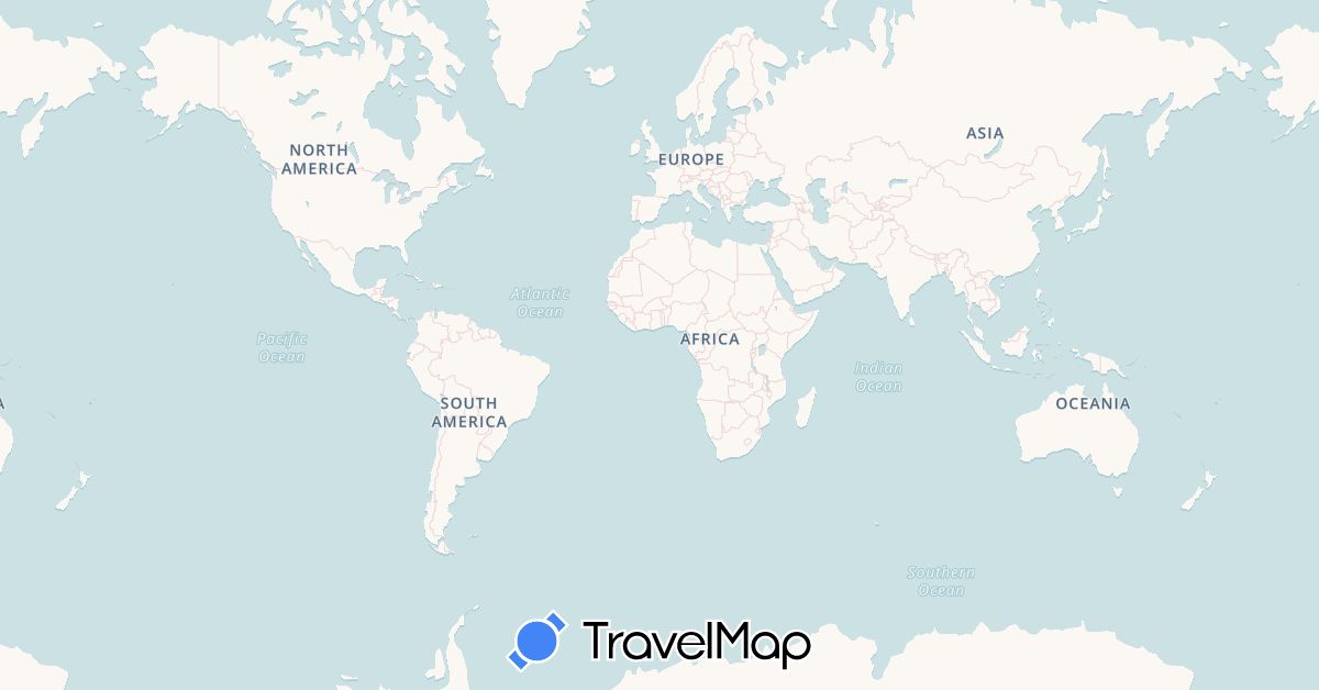 TravelMap itinerary: driving, bus, plane, train in Spain, Gibraltar, Italy, Slovenia (Europe)